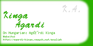 kinga agardi business card